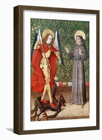 St. Michael and St. Francis of Assisi, c.1480-null-Framed Giclee Print