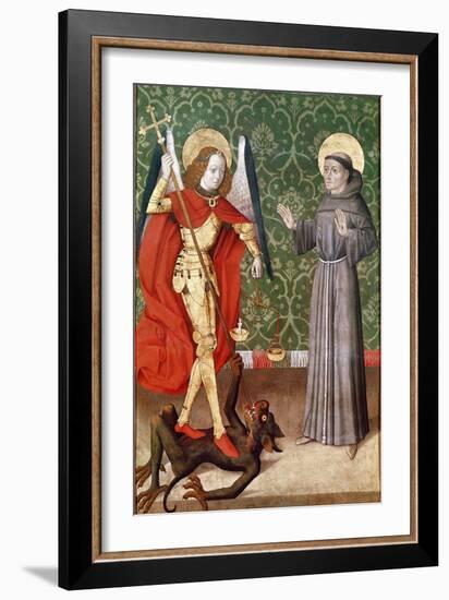 St. Michael and St. Francis of Assisi, c.1480-null-Framed Giclee Print