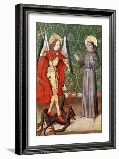 St. Michael and St. Francis of Assisi, c.1480-null-Framed Giclee Print