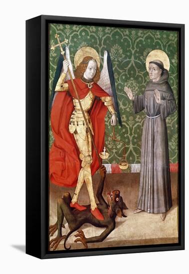 St. Michael and St. Francis of Assisi, c.1480-null-Framed Stretched Canvas