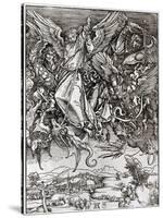 St. Michael and the Dragon, from a Latin Edition, 1511-Albrecht Dürer-Stretched Canvas