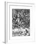 St Michael Battling with the Dragon, 1498-Albrecht Durer-Framed Giclee Print