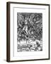 St Michael Battling with the Dragon, 1498-Albrecht Durer-Framed Giclee Print