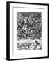 St Michael Battling with the Dragon, 1498-Albrecht Durer-Framed Giclee Print