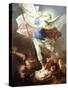 St Michael Defeats Demon-Luca Giordano-Stretched Canvas