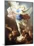 St Michael Defeats Demon-Luca Giordano-Mounted Giclee Print