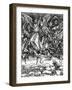 St. Michael Fighting the Dragon, 1498 (Woodcut)-Albrecht Dürer-Framed Giclee Print