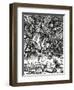 St. Michael Fighting the Dragon, 1498 (Woodcut)-Albrecht Dürer-Framed Giclee Print