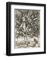 St. Michael Fighting the Dragon-Albrecht Dürer-Framed Giclee Print