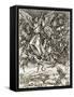 St. Michael Fighting the Dragon-Albrecht Dürer-Framed Stretched Canvas