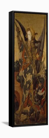 St. Michael Killing the Dragon (Or Vanquishing the Devil)-Gonzalo Perez-Framed Stretched Canvas