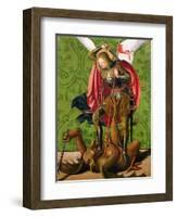 St. Michael Killing the Dragon-Josse Lieferinxe-Framed Giclee Print