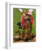 St. Michael Killing the Dragon-Josse Lieferinxe-Framed Giclee Print