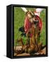 St. Michael Killing the Dragon-Josse Lieferinxe-Framed Stretched Canvas