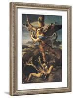 St. Michael Overwhelming the Demon, 1518-Raphael-Framed Giclee Print