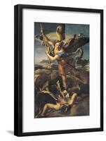 St. Michael Overwhelming the Demon, 1518-Raphael-Framed Giclee Print