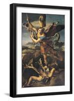 St. Michael Overwhelming the Demon, 1518-Raphael-Framed Giclee Print