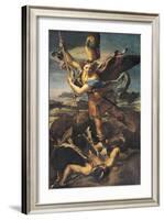 St. Michael Overwhelming the Demon, 1518-Raphael-Framed Giclee Print