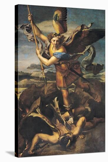 St. Michael Overwhelming the Demon, 1518-Raphael-Stretched Canvas