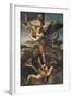 St. Michael Overwhelming the Demon, 1518-Raphael-Framed Giclee Print