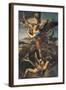 St. Michael Overwhelming the Demon, 1518-Raphael-Framed Giclee Print