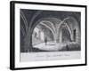 St Michael's Crypt, Aldgate, London, 1816-JC Varrall-Framed Giclee Print