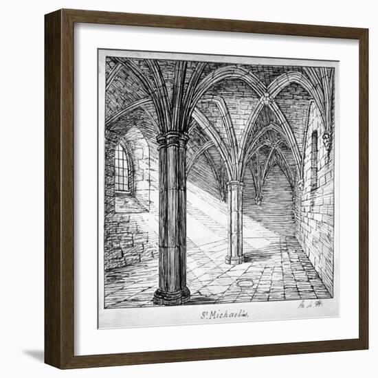 St Michael's Crypt, Aldgate, London, C1800-Mary Anne Hedger-Framed Giclee Print