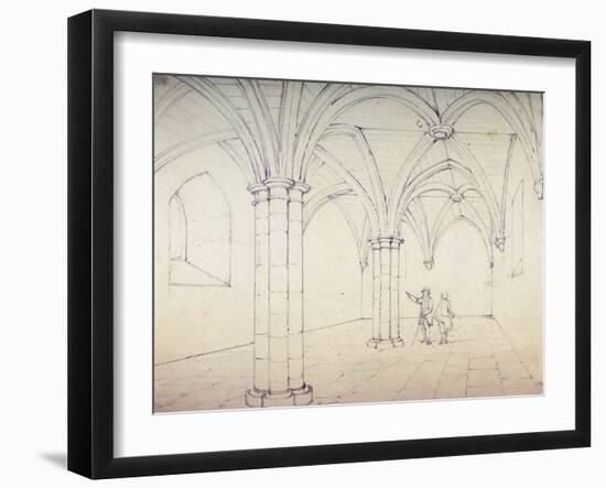 St Michael's Crypt, Aldgate, London, C1820-George Shepherd-Framed Giclee Print