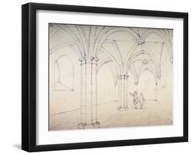 St Michael's Crypt, Aldgate, London, C1820-George Shepherd-Framed Giclee Print