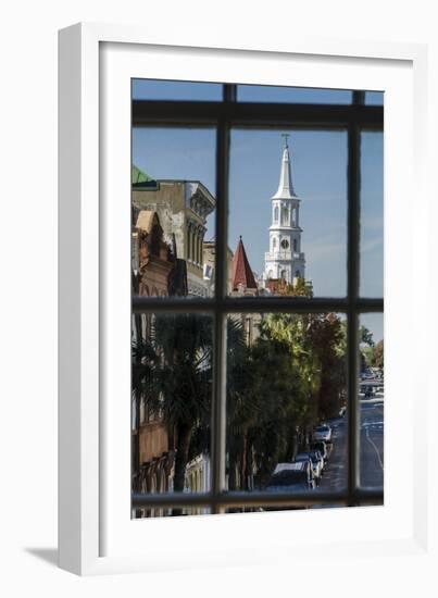 St. Michael's Episcopal Church on Broad Street, Charleston, South Carolina.-Michael DeFreitas-Framed Photographic Print