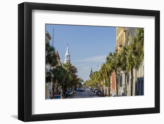 St. Michael's Episcopal Church on Broad Street, Charleston, South Carolina.-Michael DeFreitas-Framed Premium Photographic Print