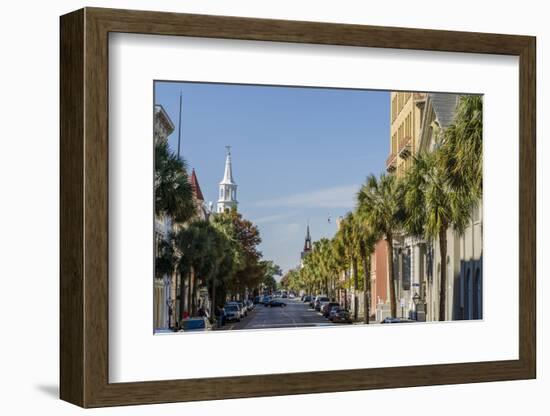 St. Michael's Episcopal Church on Broad Street, Charleston, South Carolina.-Michael DeFreitas-Framed Photographic Print