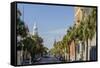 St. Michael's Episcopal Church on Broad Street, Charleston, South Carolina.-Michael DeFreitas-Framed Stretched Canvas