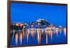 St. Michael's Fortress and Sibenik Harbour, Sibenik, Dalmatian Coast, Croatia-Neil Farrin-Framed Photographic Print