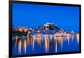 St. Michael's Fortress and Sibenik Harbour, Sibenik, Dalmatian Coast, Croatia-Neil Farrin-Framed Photographic Print