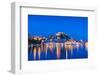 St. Michael's Fortress and Sibenik Harbour, Sibenik, Dalmatian Coast, Croatia-Neil Farrin-Framed Photographic Print