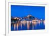 St. Michael's Fortress and Sibenik Harbour, Sibenik, Dalmatian Coast, Croatia-Neil Farrin-Framed Photographic Print