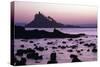 St, Michael's Mount at Sunset Cornwall UK-null-Stretched Canvas