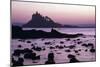 St, Michael's Mount at Sunset Cornwall UK-null-Mounted Photographic Print