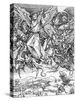 St. Michael Slaying the Dragon by Albrecht Durer-null-Stretched Canvas