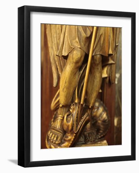 St. Michael Slaying the Dragon, Sainte-Marie Des Batignolles Church, Paris, France, Europe-Godong-Framed Photographic Print