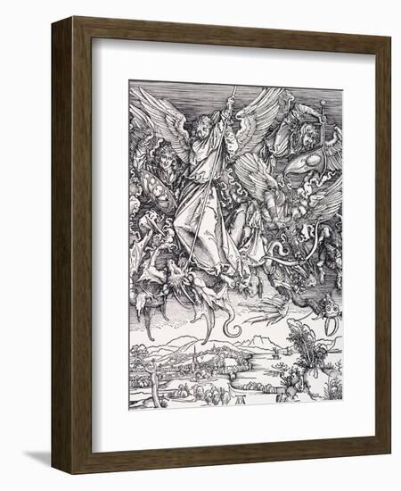 St. Michael Slaying the Dragon-Albrecht Dürer-Framed Giclee Print