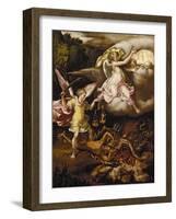 St Michael Subduing Satan and Weighing the Souls of the Dead, C. 1540 - 1549-Lelio Orsi da Novellara-Framed Giclee Print