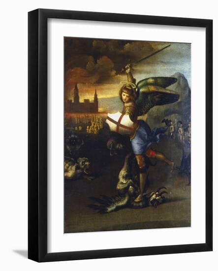 St Michael the Archangel, C1503-1504-Raphael-Framed Giclee Print