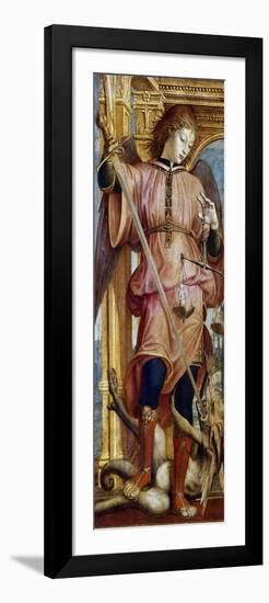 St Michael the Archangel Fighting a Dragon with a Sword, C1484-1526-Bernardino Zenale-Framed Giclee Print