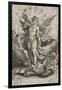 St Michael Triumphing over the Dragon, 1584-Hieronymus Wierix-Framed Giclee Print