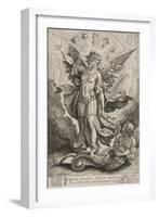 St Michael Triumphing over the Dragon, 1584-Hieronymus Wierix-Framed Giclee Print