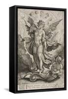 St Michael Triumphing over the Dragon, 1584-Hieronymus Wierix-Framed Stretched Canvas