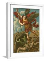 St Michael Vanquishing Satan-Raphael-Framed Giclee Print