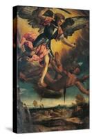 St Michael Vanquishing the Devil-Bonifacio Veronese-Stretched Canvas